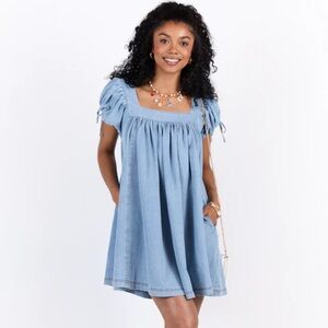Pink Lily Light Blue Mini Dress